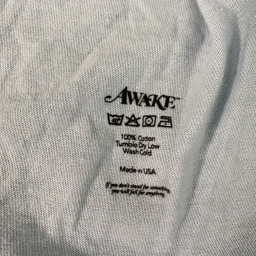 Awake New York Shirt Men Extra Large Bunny Rabbit Graphic Tee Baby Blue Crewneck - Picture 8 of 10